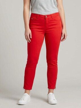 Calvin Klein Red Cropped Pants